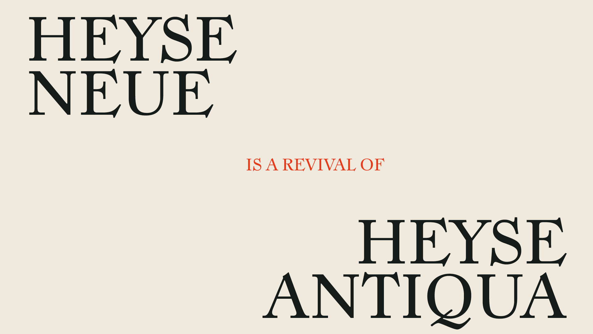 Heyse Neue — revival de Heyse Antiqua